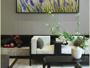 純手繪橫幅裝飾油畫薰衣草圖片下載 植物花卉裝飾畫大全 北歐裝飾畫編號 18618559